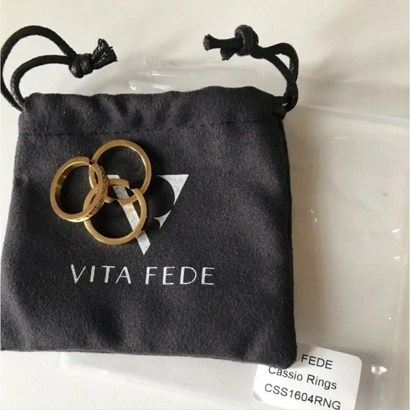 Vita Fede Cassio Gold & Crystal Pave Ring Set - Picture 8 of 9